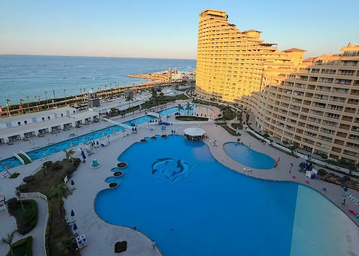 شقة Porto Sokhna Pyramids Family Sea View عين السخنة